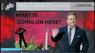 Why is the sky so red ahead of a typhoon?