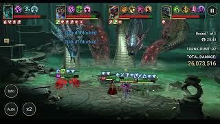 Raid: Shadow Legends Hydra Hard Rotation #3 - 1 Key (26 Million Damage)