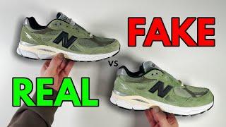 REAL VS FAKE! NEW BALANCE JJJJOUND 990V3 OLIVE SNEAKER COMPARISON!