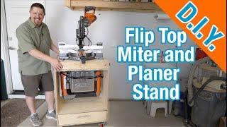 How To Build A Flip Top Miter and Planer Stand | Mobile Workstation