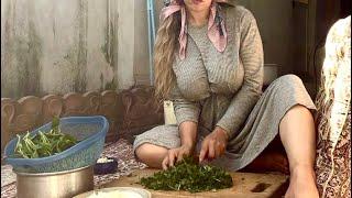 Cooking local buttermilk soup‌| In the courtyard of a village house