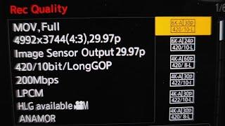 Panasonic GH5 II (GH5M2) recording quality modes - Intermediate tips