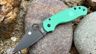 SPYDERCO PARA 3 LW MINT GREEN FRN DLC M4 BHQ EXCLUSIVE C223PGRM4BK #video #para3m4