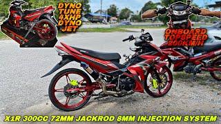 X1R 300CC INJECTION 72MM JACKROD 16MM DYNO + OTR TEST 200KM/H | TERPADU DLM MALAYSIA | RRC MOTORWORK