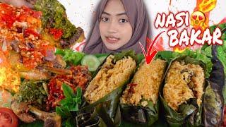 NASI BAKAR CUMI TERI ATI AMPELA + AYAM PENYET CABE MERAH & IJO | MUKBANG ASMR