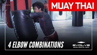 Muay Thai | Penaek Sitnumnoi's 4 Elbow Combinations | Evolve University