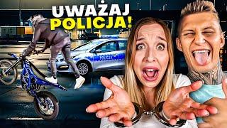 GUWER ROZWALIŁ HONDĘ | ZLOT Z WIDZAMI SUPERMOTO (była policja, a nawet straż pożarna)