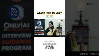 Brilliant Answer  l Garima Mundra l UPSC mock interview