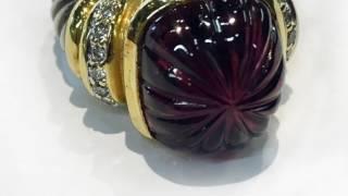 David Yurman Gold and Silver Amethyst Ring