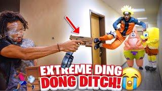 EXTREME DING DONG DITCH Part 11!! | COLLEGE EDITION *GONE WRONG*
