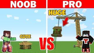 NOOB VS PRO : GIANT VS TINY HOUSE BUILD BATTLE Challenge | Minecraft OMOCITY | Tagalog