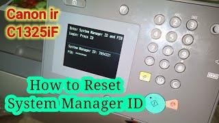 How to Reset Canon ir C1325iF Hard Reset