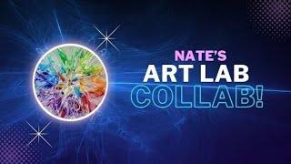 (542) Nate's Art Lab Collab - Spiral Straight Pour- Cells No Silicone -  Acrylic Paint Pouring