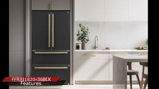 FORNO: Forno Moena Espresso 36" French Door Refrigerator (FFRBI1820-36BLK)