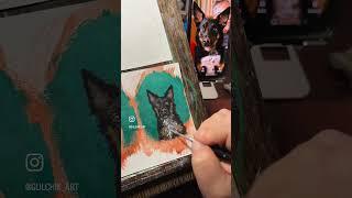 Custom pet portraits by GulchikArt New York and you’ll get a painting process video!