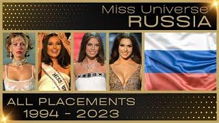 MISS UNIVERSE RUSSIA | EVERY PLACEMENT 1994-2023