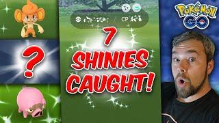 We got one of the Rarest Shinies! 7 Shiny Pokémon Caught! (Pokémon GO)