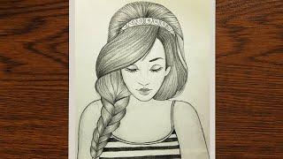 How to draw a Beautiful Girl Very Easy || Girl Drawing Easy || Pencil sketch