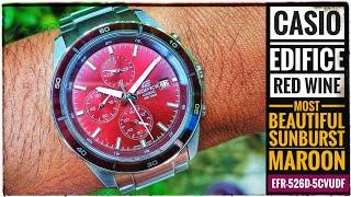 THE RED WINECASIO Edifice EFR-526D-5CVUDF Watch Unboxing & Review (ED569) #analog #watch #edifice