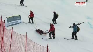 Tough crash for Mikaela Shiffrin  during the 2nd run of women GS in Killington