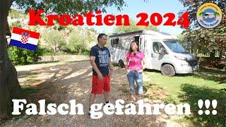 Campen direkt am Fluss -    Mist falscher Platz Kroatien 2024