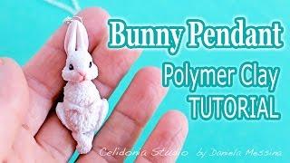 Miniature Bunny Pendant Polymer Clay Tutorial