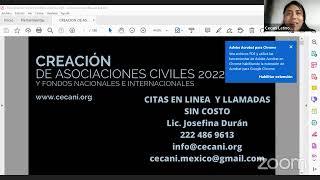 Creación de Asociaciones Civiles en México y Fondos Nacionales e Internacionales 2023 | CECANI