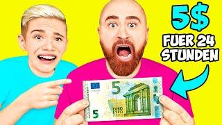 24 Stunden ÜBERLEBEN für 5$ ! Challenge