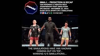 UFC Macau - Yan Xiaonan vs Tabatha Ricci UFC 5 SW Fight Prediction & Simulation Recap   #shorts