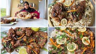 (4) Bariis iyo hilib alfoornata nooc kale loo kariyey️Somali rice️️ fara isgoosat ah️