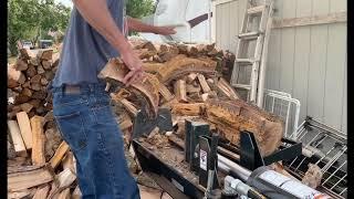 Testing the new toy county line 30 ton wood splitter