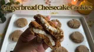 Soft Gingerbread Cheesecake Cookies  Bake With Me