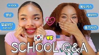 Kpop idol? korean student ideal type? 🫢American Schools VS Korean Schools Q&A