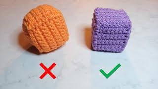 How to crochet a perfect cube