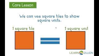 Find the area of a shape using square units