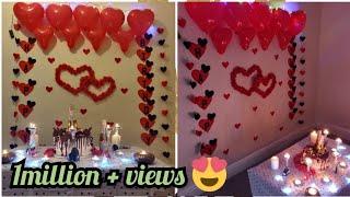 DIY Easy surprise Birthday Decoration For Husband |Anniversary Or Valentinesday Decoration