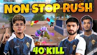 NON-STOP RUSH GAMEPLAY | JONATHAN | LOLZZZ | KIKI | RANDOM | ONLY RUSH | 40 KILLS | BGMI | MN squad