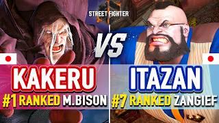 SF6  Kakeru (#1 Ranked M.Bison) vs Itabashi (#7 Ranked Zangief)  SF6 High Level Gameplay