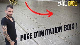 POSE DE CARRELAGE IMITATION BOIS, IMITATION PARQUET AU SOL