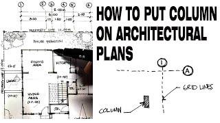 How to put columns on architectural plans