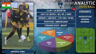 & AMADOU SABO ( PART 1 / 2020 - 2021 ) ( MIDFIELDER - CA BIZERTIN TUNISIA )