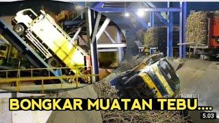 Proses bongkar muatan tebu modern bisa bablas kalau gak hati hati