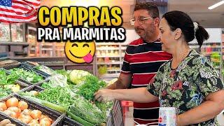 No mercado com marido- cozinhei e fiz marmitas pro paulo levar pro caminhão 