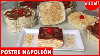 POSTRE NAPOLEÓN sin GELATINA sin HORNO pocos INGREDINETES postre FÁCIL, RAPIDO Y DELI para VENDER