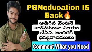 PGNeducation is welcome back, Thank you all a lot, to all subscribers and viewers, @PGNeducation