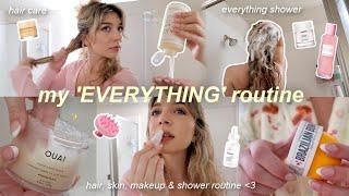 my EVERYTHING ROUTINE ⋆.˚₊ morning/night skincare, haircare, shower & makeup routine