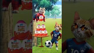 A CUTE CAT WANTS TO STOLE MY KINDERJOY#cutecats #catlover #cartoon #funny #animation #trendingshorts