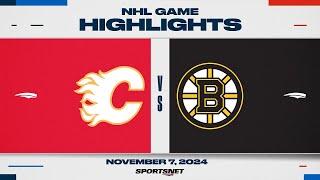 NHL Highlights | Flames vs. Bruins - November 7, 2024