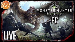 PC RELEASE AND FIRST HOURS OF GAMEPLAY | SKABBARD PLAYS MONSTER HUNTER WORLD PC - Part 1 - Live