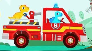 Fire Truck Rescue - Dinosaur Fire Fighters | Eftsei Gaming